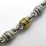 Estate Judith Ripka Sterling Silver and 18k Gold DIamond Necklace