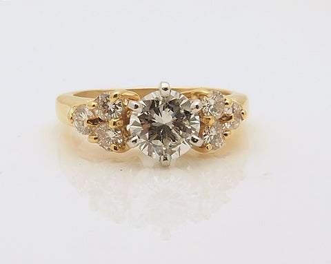 14k Diamond Engagement Ring 1.48 TCW