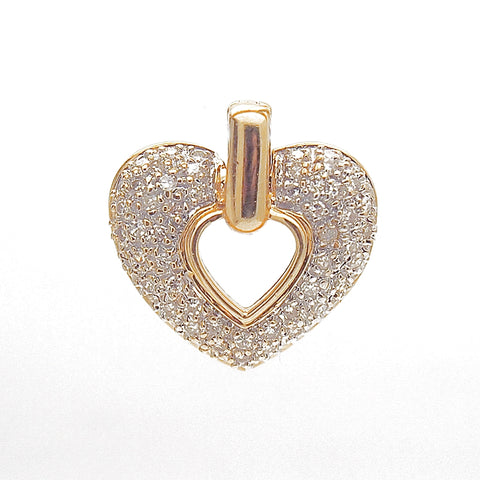 14k Yellow Gold .50 TCW Diamond Heart Pendant
