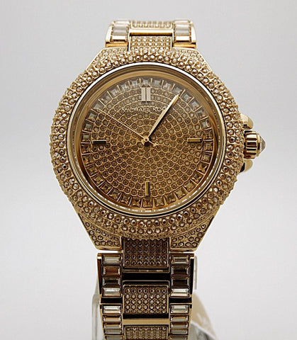 Michael Kors Women's Camille Crystal-Covered Gold-Tone Watch  MK5720