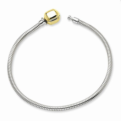 Reflection Beads Sterling Silver & 14k Clasp Bead Bracelet