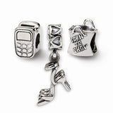 Sterling Silver Reflections Stylish Girl Boxed Bead Set