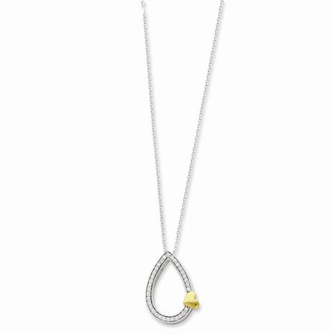 Sterling Silver "A Tear of Love" Pendant Necklace