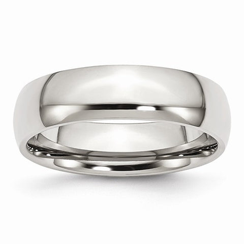 Stainless Steel 6mm Polished Wedding Band