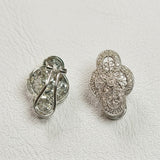 Estate 14k Vintage Art Deco Diamond Filigree Non Pierced Earrings