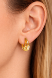 Sterling Silver Vermeil CZ Hoop Earrings