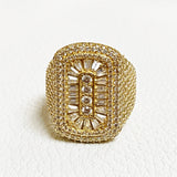 10k Gold Men’s Cubic Zirconia Cluster Ring