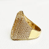 10k Gold Men’s Cubic Zirconia Cluster Ring