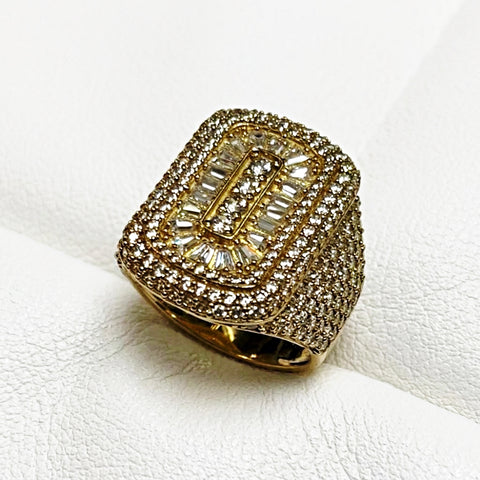 10k Gold Men’s Cubic Zirconia Cluster Ring