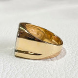 14k Gold Diamond Greek Letter Omega Ring