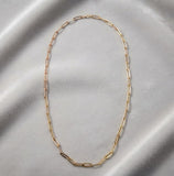 14k Yellow Gold Paper Clip Link Chain