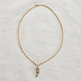 14k Tooth Carved Wolf Pendant Necklace