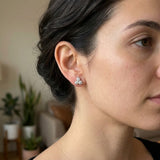 14k White Gold Diamond Stud Earrings