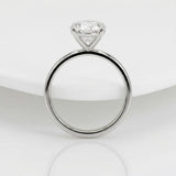 14k White Gold 4 carat Oval Lab Diamond Engagement Ring