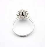 Estate Vintage 14k White Gold Diamond Engagement Ring