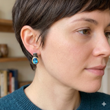 Joyce Christina Sterling Silver Blue Topaz Earrings