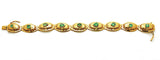 Estate 18k Filigree Emerald Bracelet