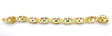 Estate 18k Filigree Emerald Bracelet