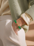 Men's Green Onyx Bead Bracelet