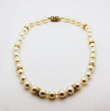 Estate Cultured Pearl and Diamond Choker