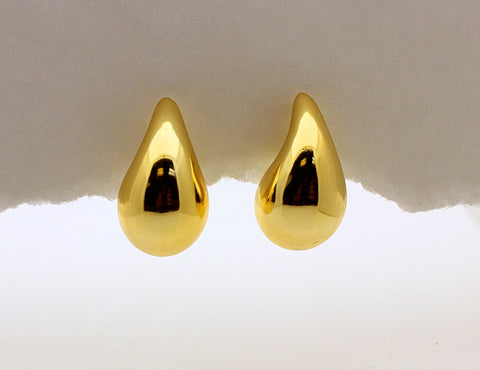 Sterling Silver Vermeil Tear Drop Earrings