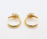 14k Gold Panther Huggie Earrings