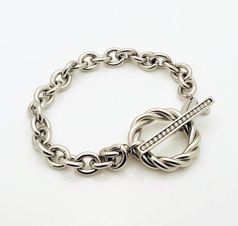 Nomination ETERNITY Collection Stainless Steel CZ Toggle Bracelet