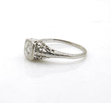 Estate Vintage 14k White Gold Diamond Engagement Ring