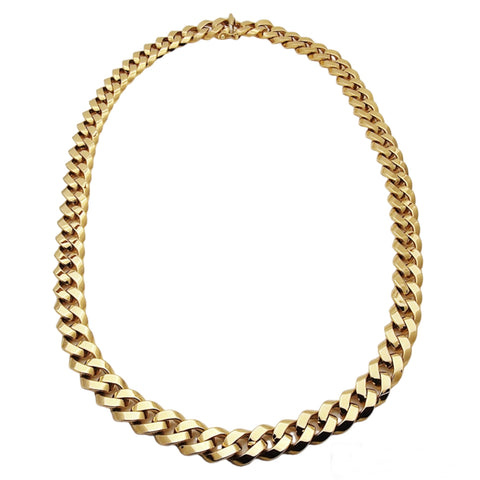 14k Heavy Hollow Curb Link  22" Chain