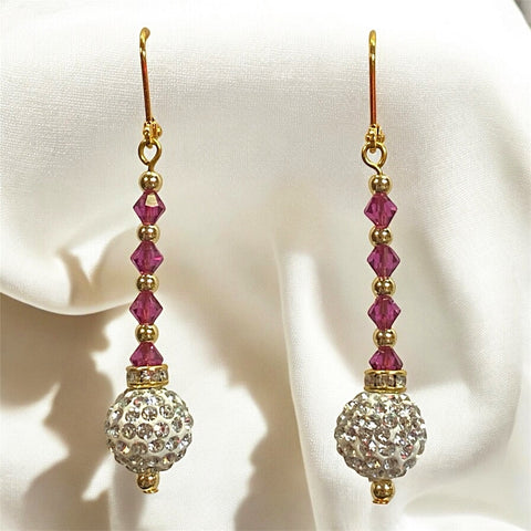 Fashion Crystal Bead Dangle Earrings