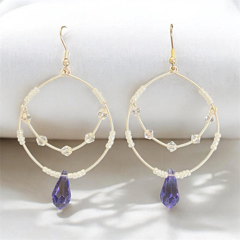Fashion Crystal Hoop Earrings