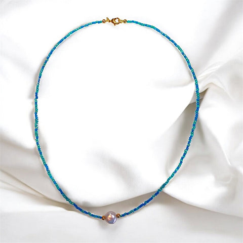Fashion Bead And Pearl Necklace
