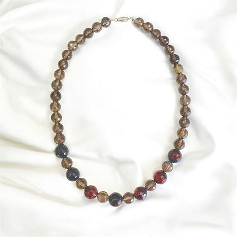 Fashion Smokey Quartz Bead Necklace