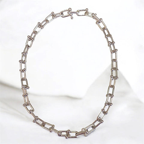 Sterling Silver Hardware Link Choker