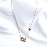 Sterling Silver Vermeil Heart MOM Necklace