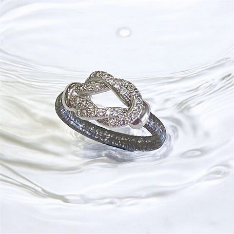 Nomination Flair Sterling Silver CZ Love Knot Ring