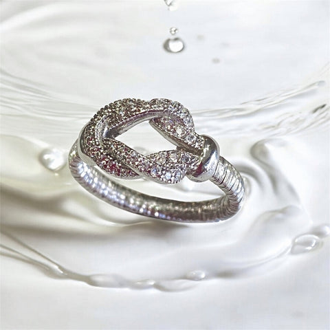 Nomination Flair Sterling Silver CZ Love Knot Ring