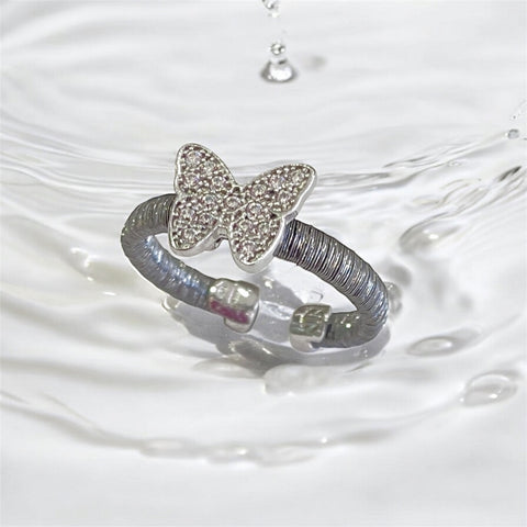 Nomination Flair Sterling Silver CZ Butterfly Ring