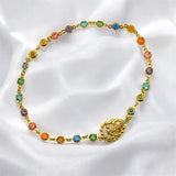 18k Gucci GG Running Multi Stone Bracelet