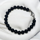 Men's Black Onyx Bead Bracelet