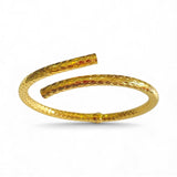 Sterling Silver Vermeil By Pass Cuff Bangle