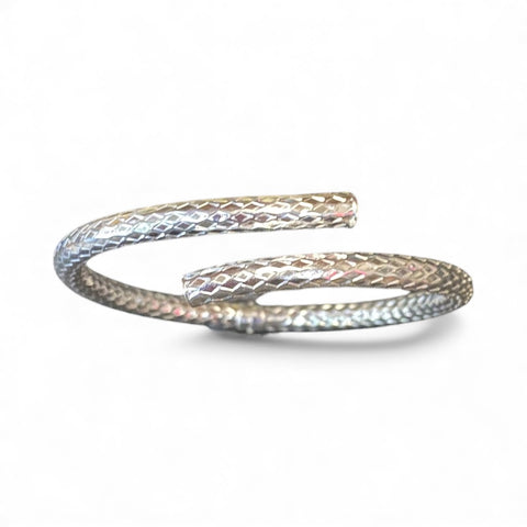Sterling Silver Vermeil By Pass Cuff Bangle