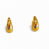 Sterling Silver Vermeil CZ Hoop Earrings