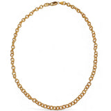 Sterling Silver Vermeil Textured Link Chain