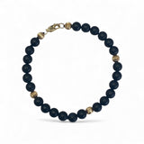 14k Black Onyx and Gold Bead Bracelet