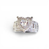 Sterling Silver CZ Heart Ring