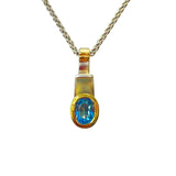 Joyce Christina Sterling Silver Blue Topaz Pendant Necklace