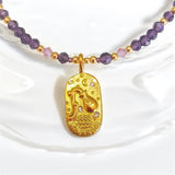 Fashion Bead Zodiac Necklace Aquarius