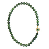 Estate 14k Nephrite Jade Bead Necklace