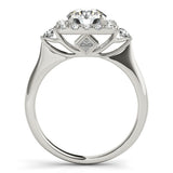 14k 1.00ct Diamond Halo Engagement Ring